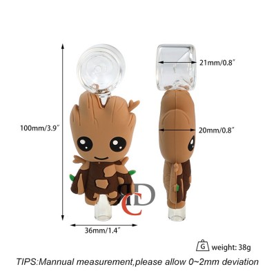 SILICONE HAND PIPE GROOT SP257 1CT